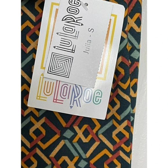 LulaRoe Julia Geometric Print Boho Dress Size Small NEW - Picture 4 of 6